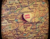 miss you philly custom candy heart map art 5x5 ttv photo print - free shipping
