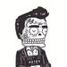 Johnny Cash Calavera Mug Shot Limited Edition Gocco Screenprint Day of the Dead