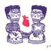 Las Dos Fridas Limited Edition Gocco Screenprint