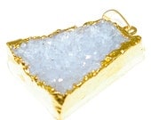 Large Light Gray Druzy Pendant
