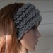 SALE Headband or ear warmer Neck warmer, Gray grey chunky, unisex, under 25
