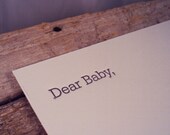 Letterpress Stationery - Dear Baby, Love Dad Stationery Set