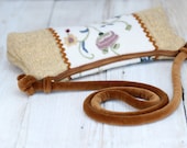 Recycled Sweater Purse in Ivory and Golds