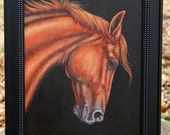 Unbridled Chestnut - Original Framed Horse Art Painting