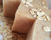 Oatmeal, Goat Milk, and Honey Soap For Face No Fragrance All Natural Gentle Cold Process