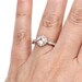 Palladium Asscher Morganite Diamond Engagement Ring Diamond Halo Custom Engagement Ring