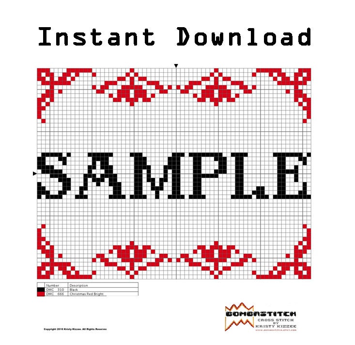 DIY Sugar Skull (version 1) - .pdf Original Cross Stitch Pattern - Instant Download