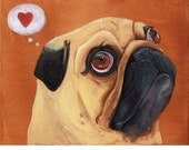 Pug Heart print
