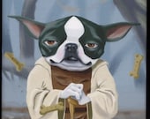 Yoda Terrier - Boston Terrier magnet