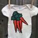 Orange Carrots Hand Silkscreened Organic Infant Bodysuit