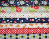 Happy Go Lucky Fabric bundle by Bonnie and Camille for Moda Fabrics- 1/2 Yard Bundle- 7 total