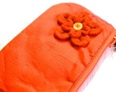 Sale Applique felt flower purse