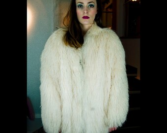 70's Vintage Fabulous Tibetan Lamb Huge Dramatic Coat