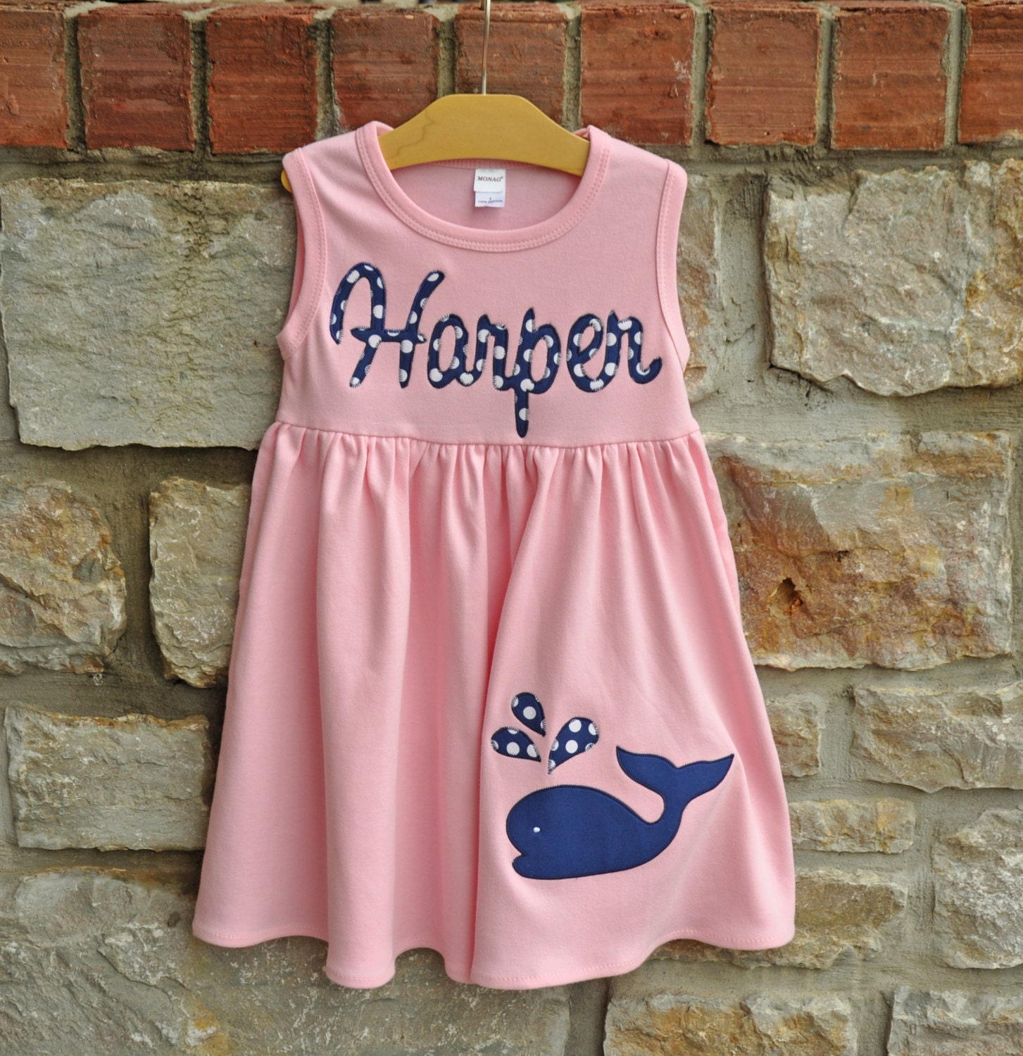 Wonderful Whale -  Monogram Personalized Dress - 12m-8 years  - Julianne Originals