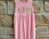 PERFECT PREPPY Custom Personalized Monogram Dress  -  Size 12m - 8 years - Julianne Originals
