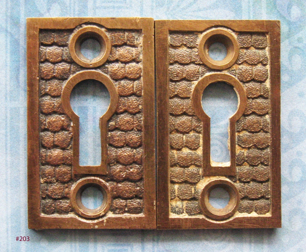 Antique Escutcheon Eastlake Keyhole Hardware Brass Key Plates Diy Jewelry Steampunk Repurpose