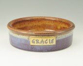 Personalized Pet Bowl, Medium Dog Bowl, Custom Name Cat Bowl, 4 Cup Bowl, Rabbit Greens Bowl, Made To Order