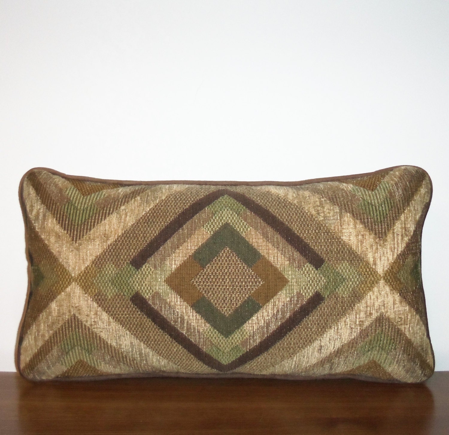 Cabin Pillow Lodge Southwest Chenille Tapestry Lumbar Pillow