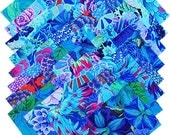 Kaffe Fassett Philip Jacobs BLUES Precut 5" Fabric Quilting Cotton Squares Westminster Fibers