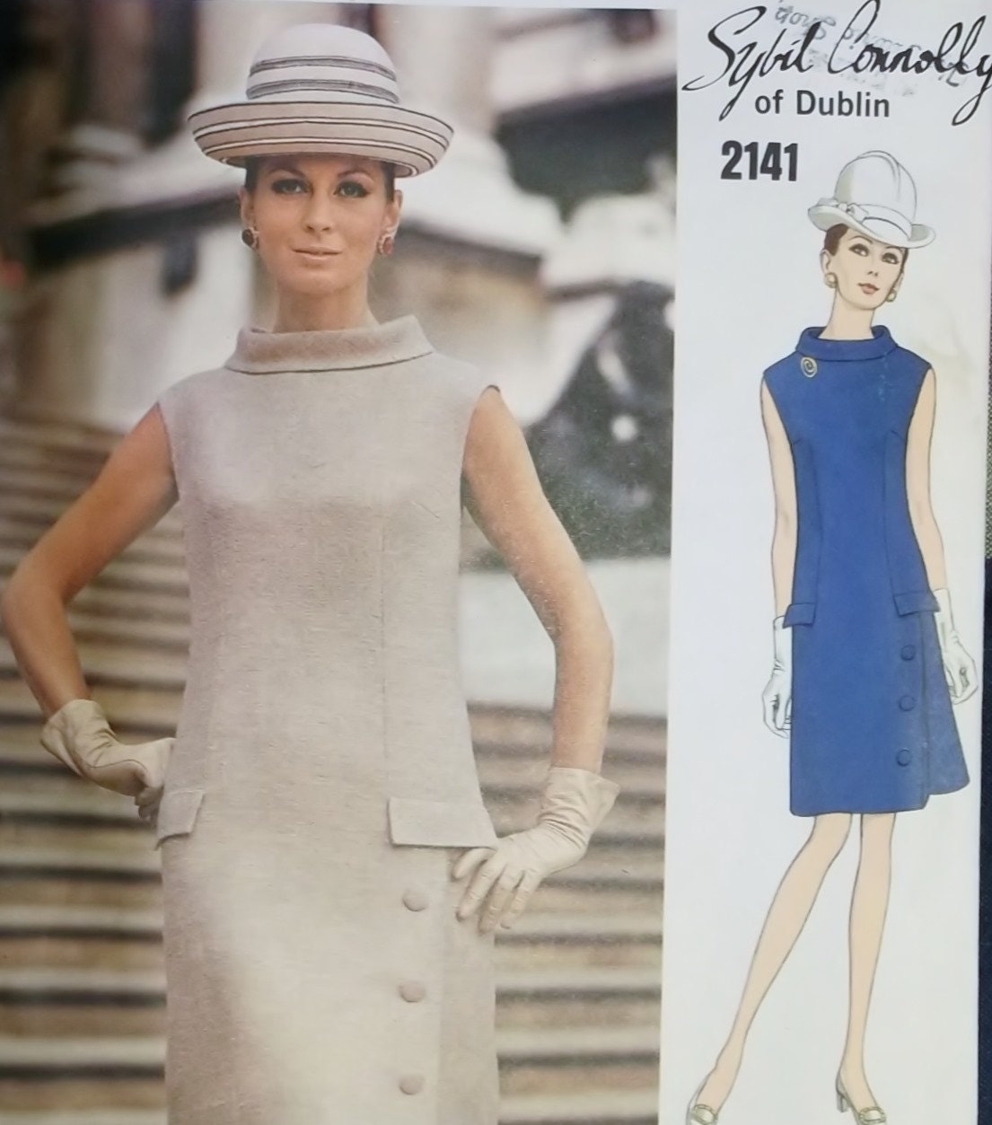 Vogue Couturier Original Sybil Connolly Misses Dress 2141 Pattern, Size 8, Bust 31 1/2
