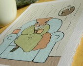 squirrel card set of 4: sick day