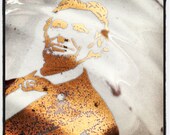 Handmade Mug with President Abe Lincoln in copper luster