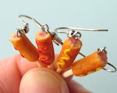 Corn Dog with Mustard or Ketchup Earrings