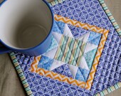 Sawtooth Star Quilted Mug Rug