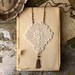 lace necklace - INGA -long tassel necklace - bridal jewelry