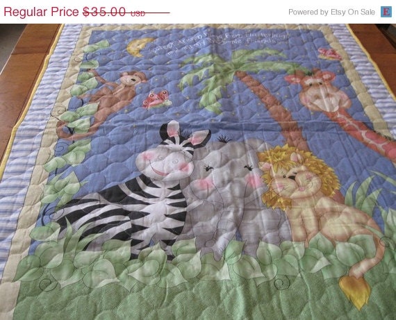 Baby Quilt Sale Bazoople Jungle Animal Quilt