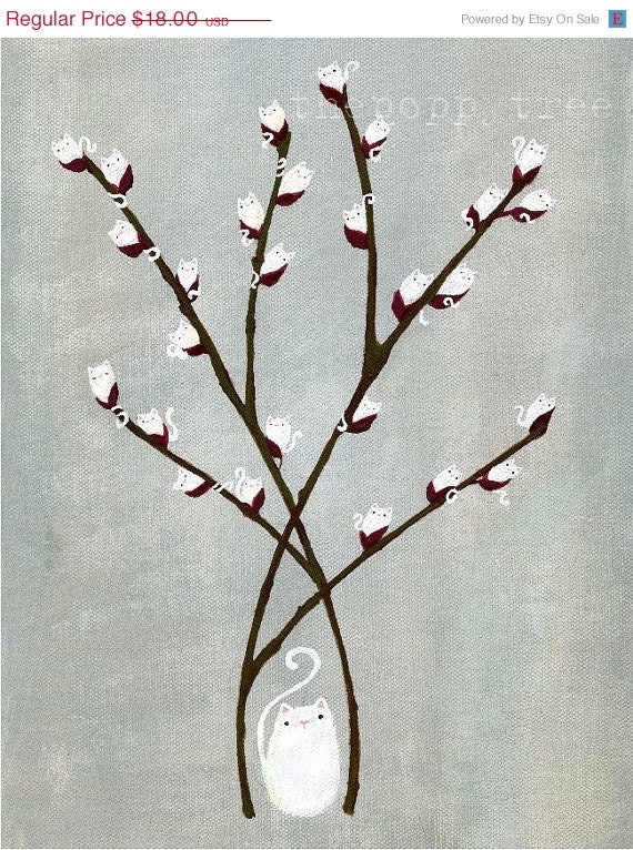Kitty Cat Print Wall Art Kitten---Sophie's Willow