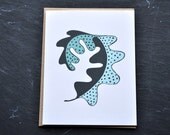 Curled Leaf notecard