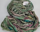 Recycled Silk Sari Ribbon called Mountain Meadows HUGE skein