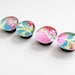 Fuschia Daisy- Glass magnets (NEW)