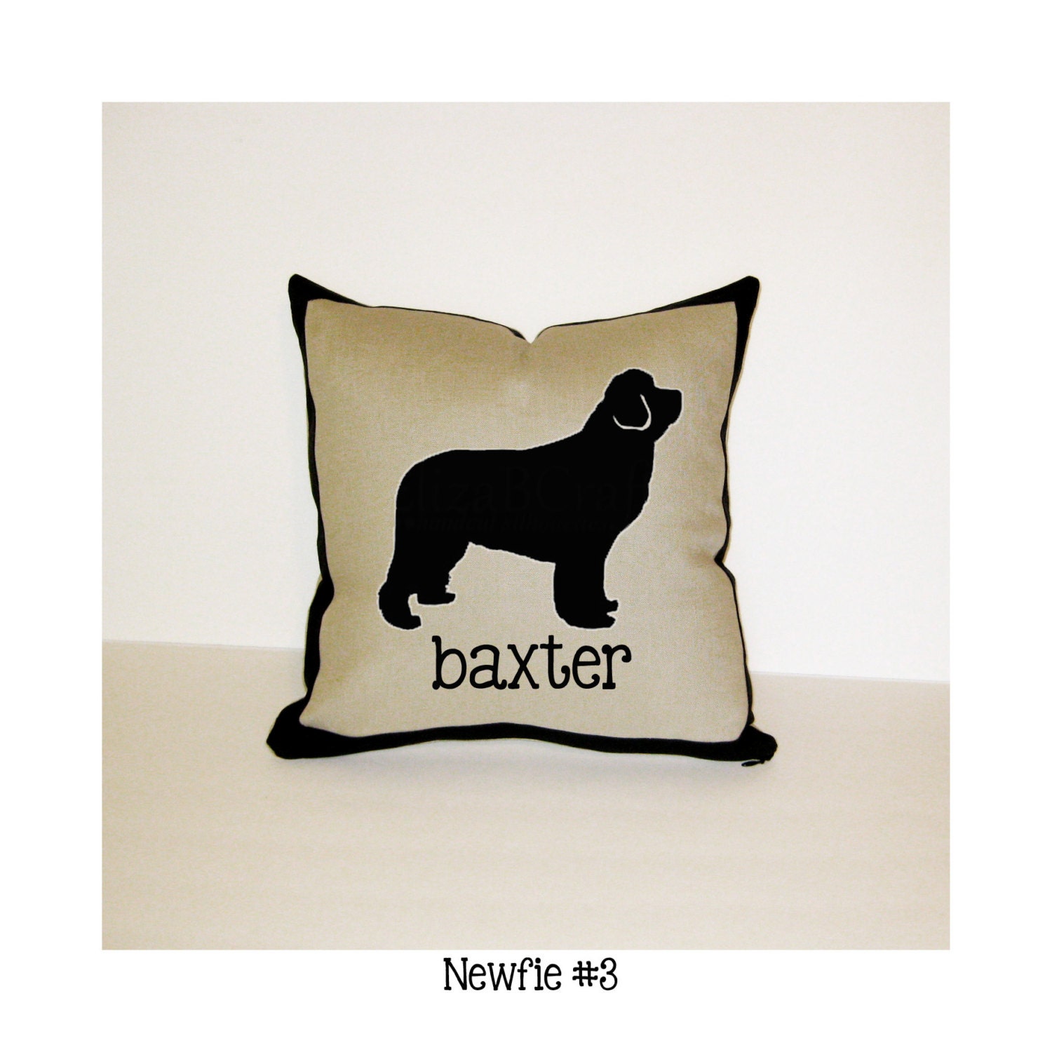 Newfoundland - Newfie - Newt Dog Breed Pillow - One of a Kind, Handmade, Personalized - 3 Designs Available