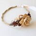 Natural harvest crown, Bridal hair crown, Woodland wedding accessory - WIND on the PLAINS