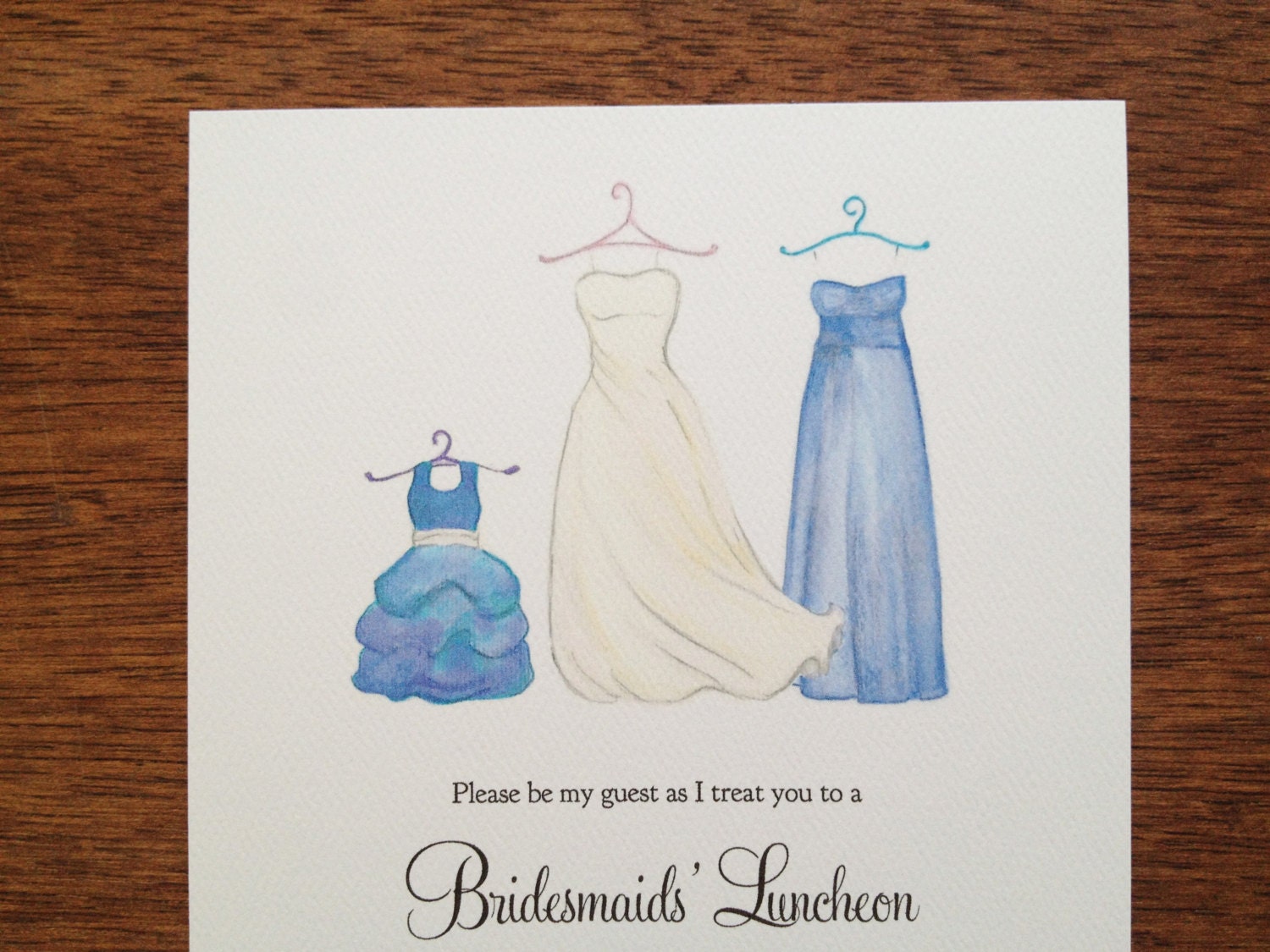 Navy Blue Bridesmaid Brunch, Luncheon or Shower Invitation -- Custom Available