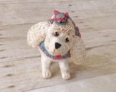 Poodle: OOAK Christmas Ornament or every day decoration