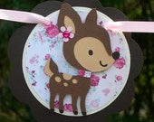 Little Deer Baby Banner Woodland Animals MADE TO ORDER