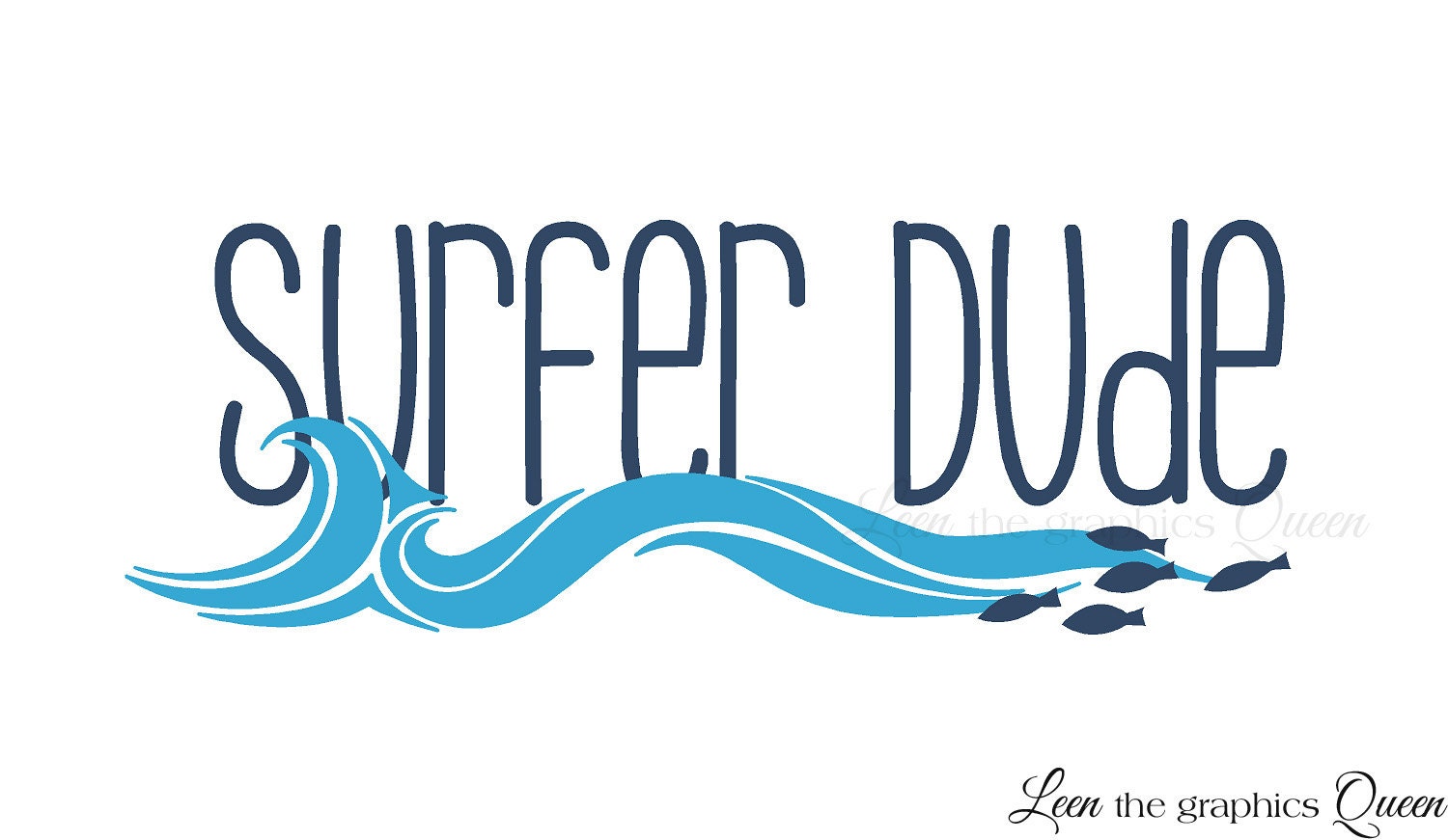 Beach Saying Wall Decal for Kids Room Nursery Surfer Dude