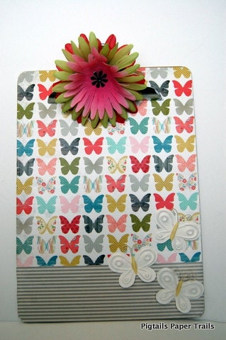 Buttefly Altered and Decorated Clipboard Can Personalize
