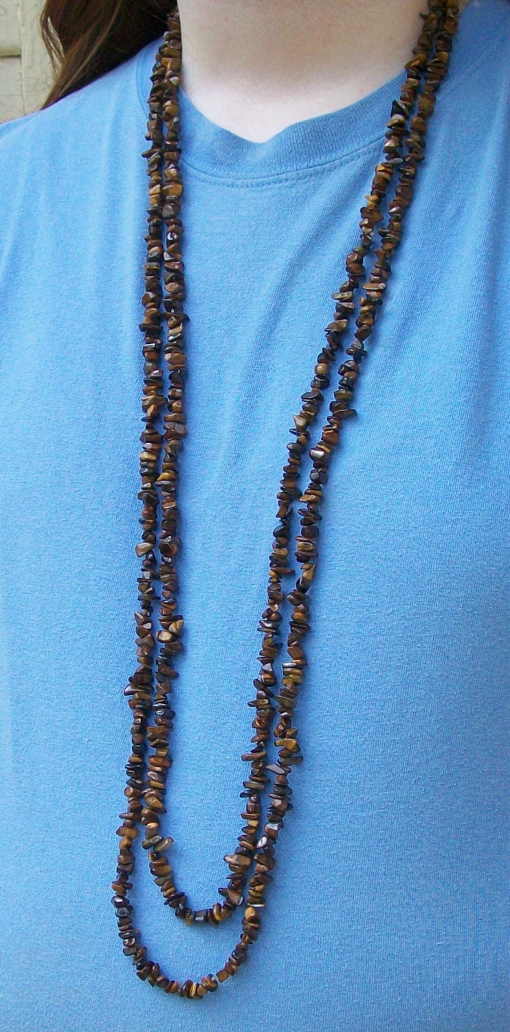 Extra Long Tigereye Necklace