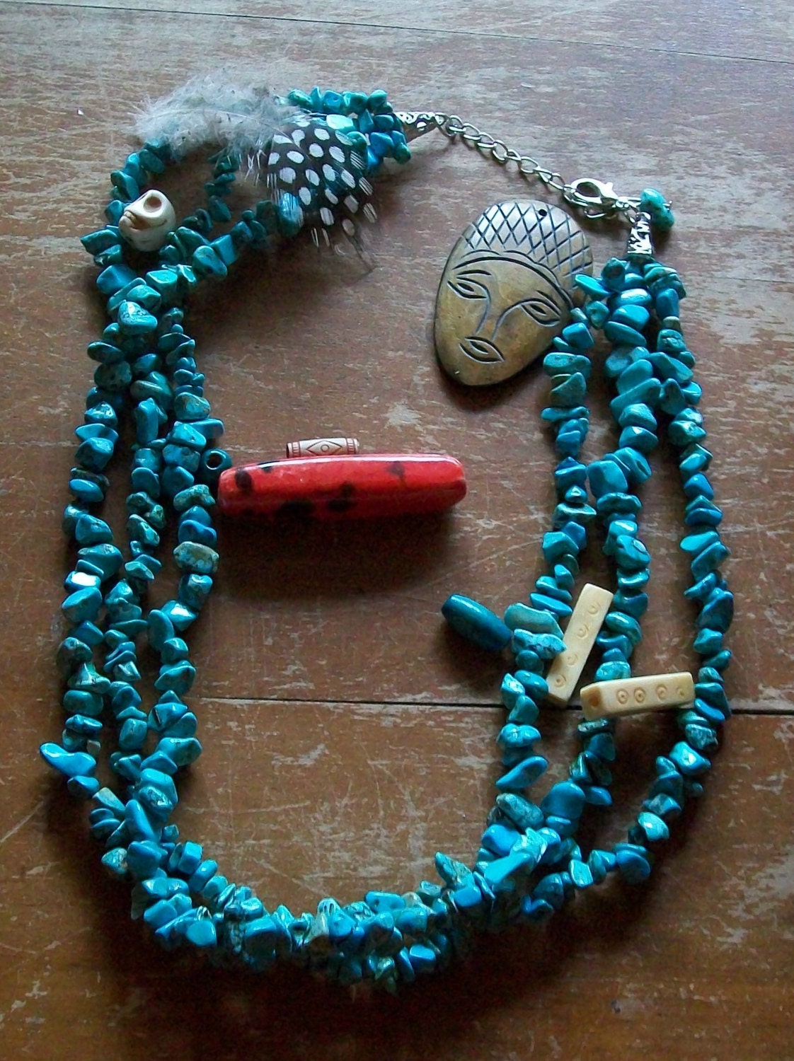 9-1/2 inch turquoise necklace