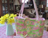 Fashion Diaper Tote made with Lilly Pulitzer Fabric