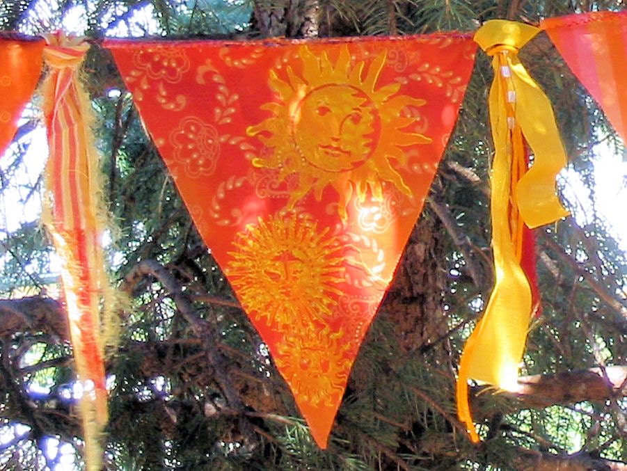 Wiccan Pagan Flags Summer Solstice Litha Element of Fire