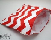 Rouge Chevron Reusable Sandwich Baggie READY TO SHIP