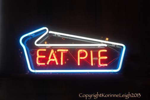 Eat Pie - neon sign, home decor, kitchen, diner, wall decor 8x12