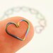 20 gauge Niobium Heart Piercing - Hypo Allergenic - You Pick Color - Cartilage Piercing or Regular Earring - 10mm