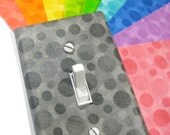 Bubbles in Gray Polka Dots Light Switch Cover Modern Home Decor Switchplate Outlet Rocker Dimmer Switch Plate 1184