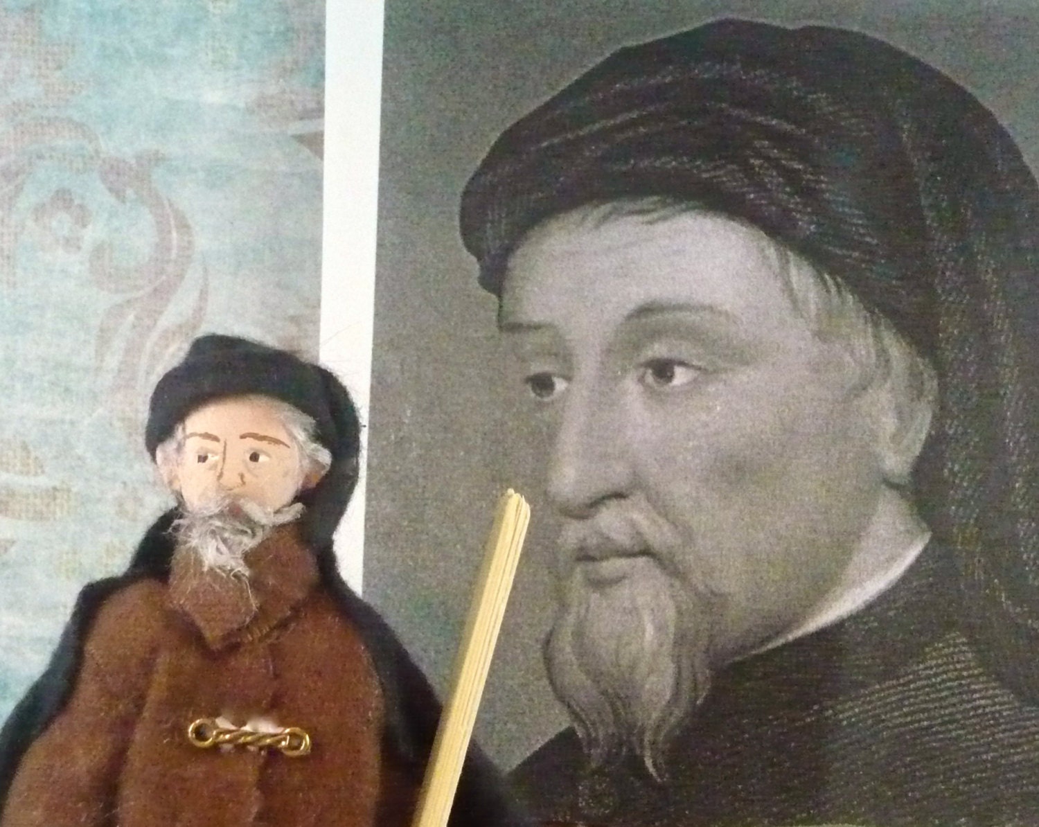 Geoffrey Chaucer Doll Art Historical Author Miniature